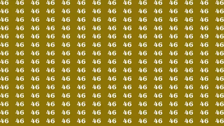 Optical Illusion Brain Test: If you have Eagle Eyes Find the Number 49 in 15 Secs