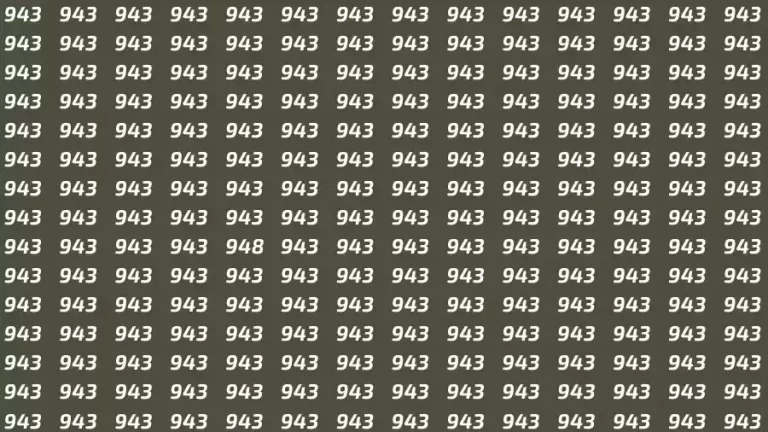 Optical Illusion Brain Test: If you have 50/50 Vision Find the number 948 among 943 in 10 Seconds?