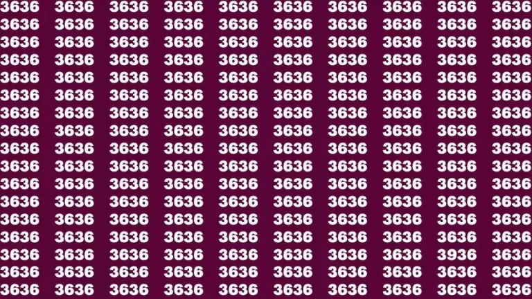 Brain Test: If you have Eagle Eyes Find the Number 3936 in 15 Secs