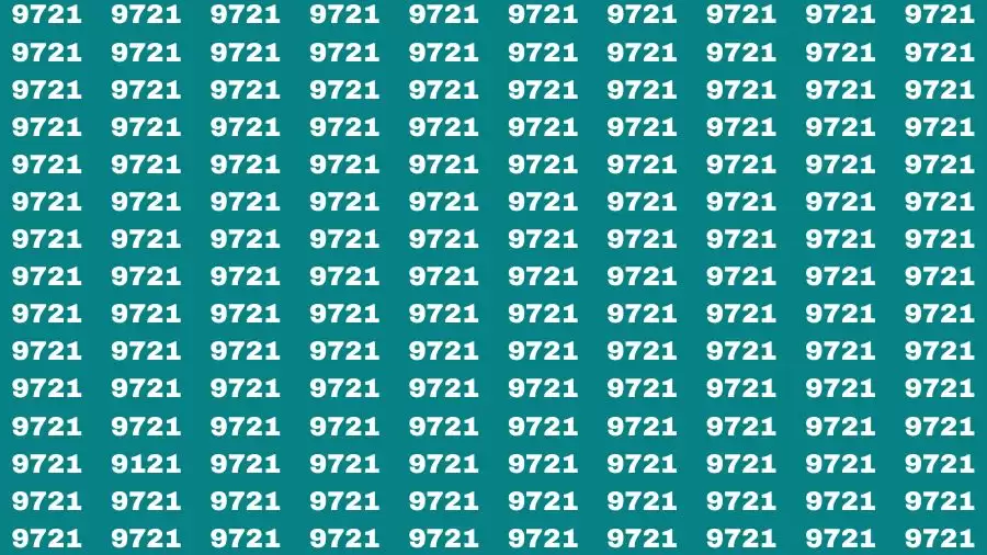 Optical Illusion Brain Challenge: If you have Hawk Eyes Find the Number 9121 in 15 Secs