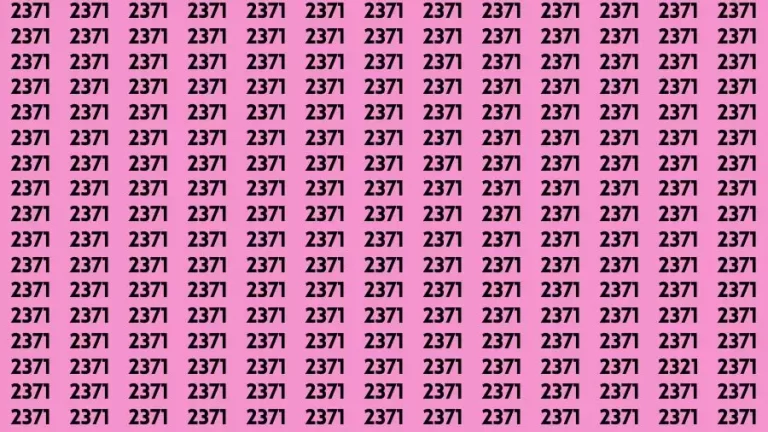 Optical Illusion Brain Test: If you have Eagle Eyes Find the Number 2321 among 2371 in 15 Secs