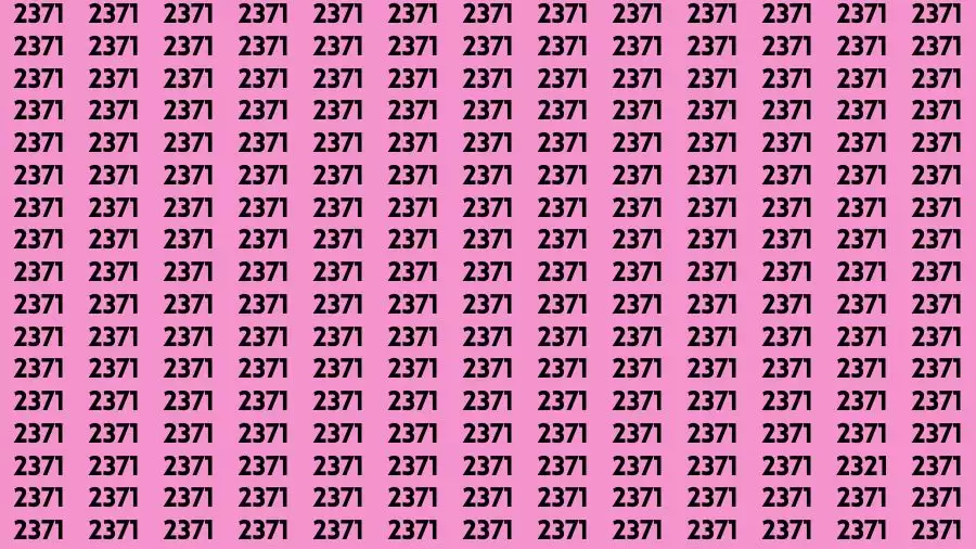 Optical Illusion Brain Test: If you have Eagle Eyes Find the Number 2321 among 2371 in 15 Secs