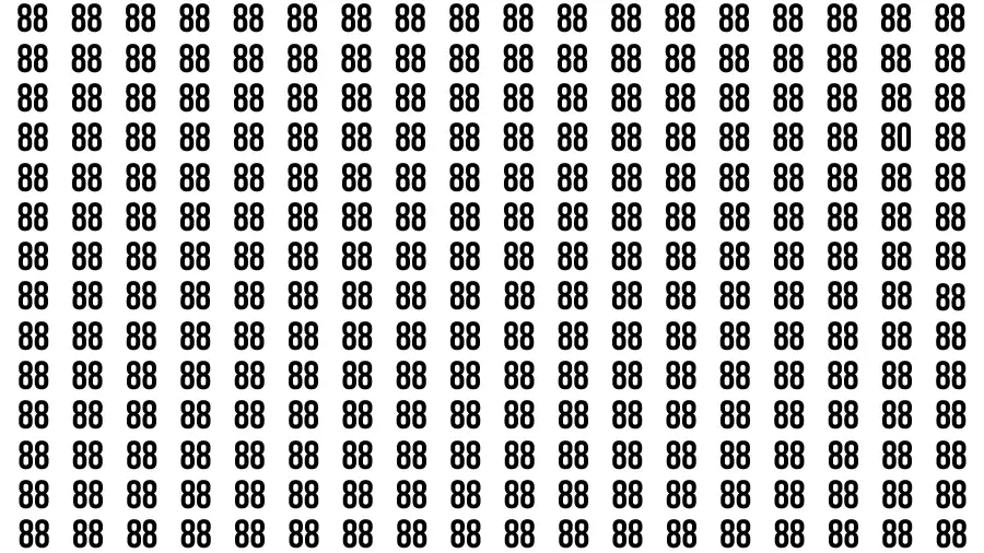 Test Visual Acuity: If you have Eagle Eyes Find the Number 80 in 15 Secs