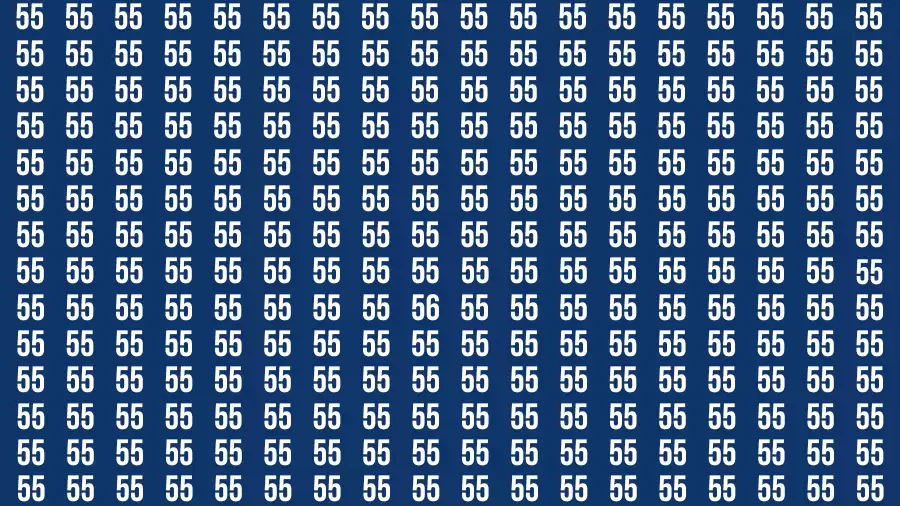 Test Visual Acuity: If you have Eagle Eyes Find the Number 56 among 55 in 15 Secs