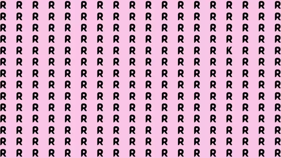 Observation Brain Challenge: If you have Eagle Eyes Find the Letter K among R in 12 Secs