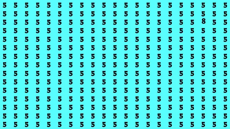 Brain Test: If you have Eagle Eyes Find the Number 8 among 5 in 15 Secs