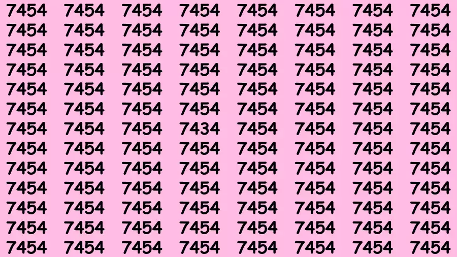 Brain Test: If you have Eagle Eyes Find the Number 7434 among 7454 in 15 Secs