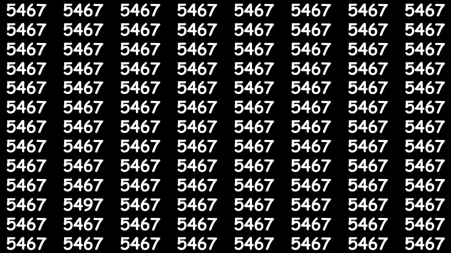 Test Visual Acuity: If you have Eagle Eyes Find the Number 5497 in 15 Secs