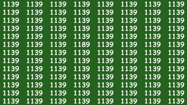 Observation Brain Challenge: If you have Hawk Eyes Find the Number 1189 in 15 Secs