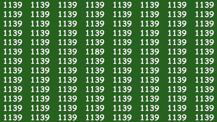 Observation Brain Challenge: If you have Hawk Eyes Find the Number 1189 in 15 Secs