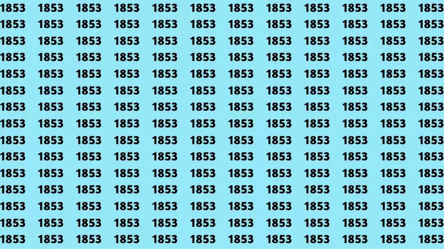 Optical Illusion Brain Challenge: If you have 50/50 Vision Find the number 1353 in 12 Secs