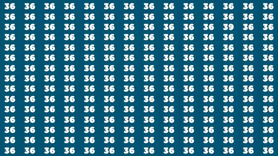 Observation Brain Test: If you have 50/50 Vision Find the Number 39 among 36 in 15 Secs