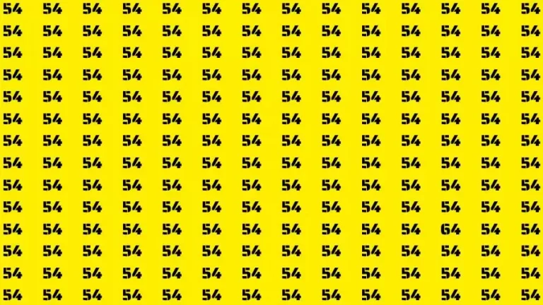 Observation Find it Out: If you have Sharp Eyes Find the number 64 among 54 in 20 Secs