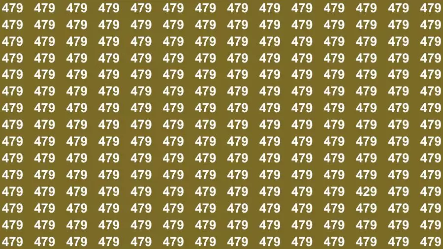 Observation Skill Test: If you have Sharp Eyes Find the Number 429 in 15 Secs