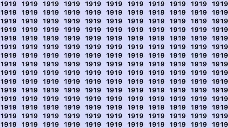 Optical Illusion Brain Test: If you have Eagle Eyes Find the Number 1619 in 15 Secs