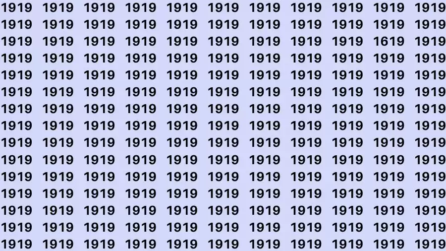 Optical Illusion Brain Test: If you have Eagle Eyes Find the Number 1619 in 15 Secs