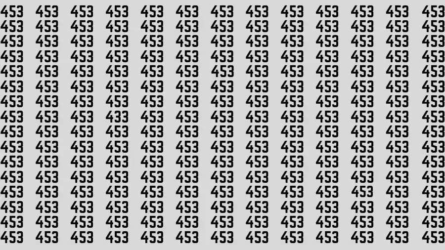 Brain Test: If you have Eagle Eyes Find the Number 433 in 15 Secs