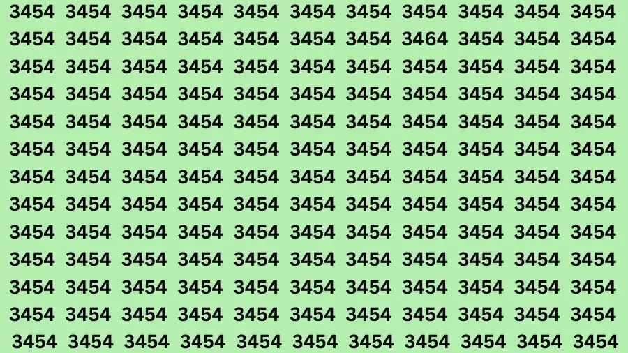 Optical Illusion Brain Test: If you have Eagle Eyes Find the Number 3464 in 15 Secs