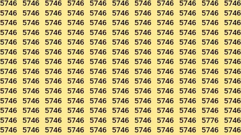 Optical Illusion Brain Challenge: If you have Hawk Eyes Find the Number 5776 in 15 Secs