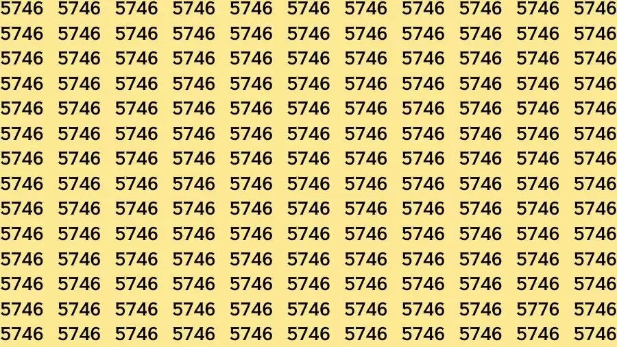 Optical Illusion Brain Challenge: If you have Hawk Eyes Find the Number 5776 in 15 Secs