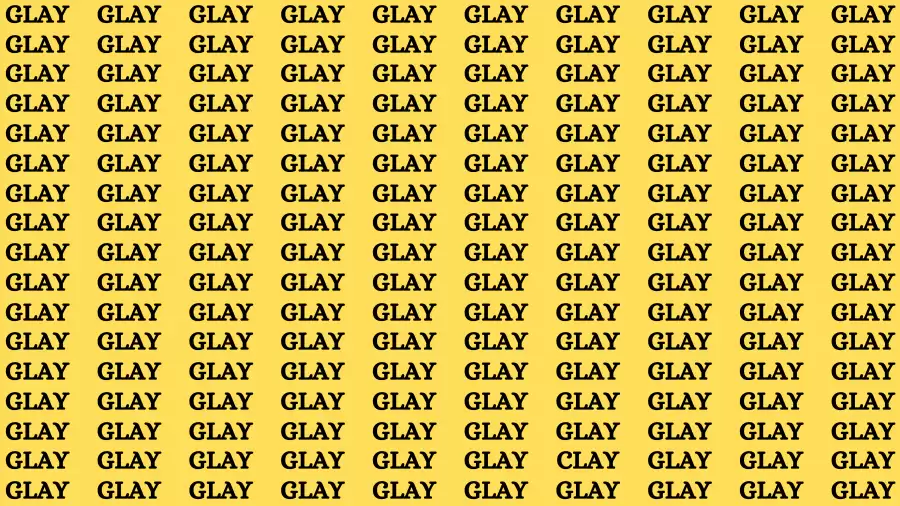 Brain Test: If you have Eagle Eyes Find the word Clay in 15 Secs