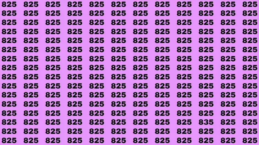 Optical Illusion Brain Test: If you have Sharp Eyes Find the number 835 in 20 Secs