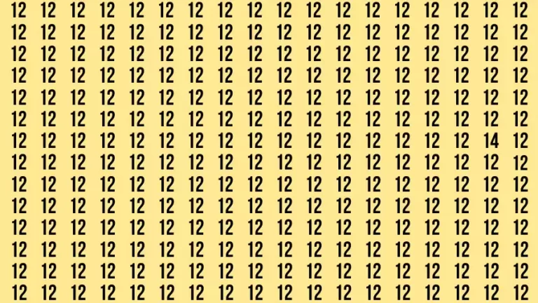 Observation Brain Challenge: If you have Hawk Eyes Find the Number 14 among 12 in 15 Secs