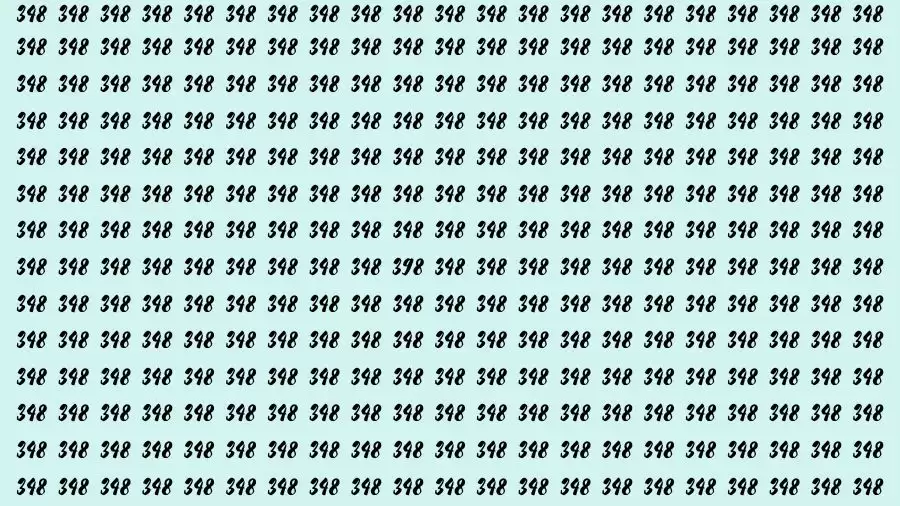 Optical Illusion Brain Challenge: If you have 50/50 Vision Find the number 398 in 12 Secs