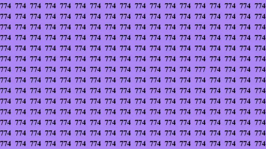 Optical Illusion Brain Test: If you have Sharp Eyes Find the number 777 in 20 Secs