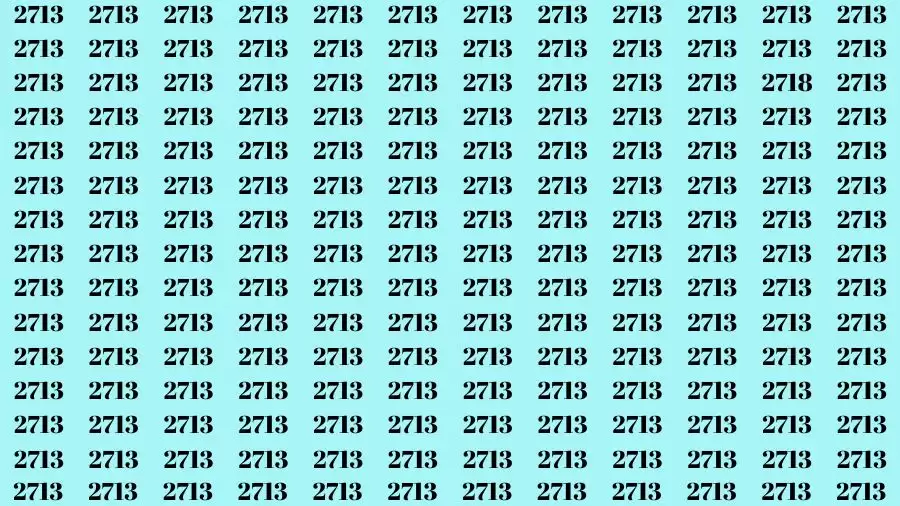 Optical Illusion Brain Test: If you have Sharp Eyes Find the Number 2718 among 2713 in 20 Secs