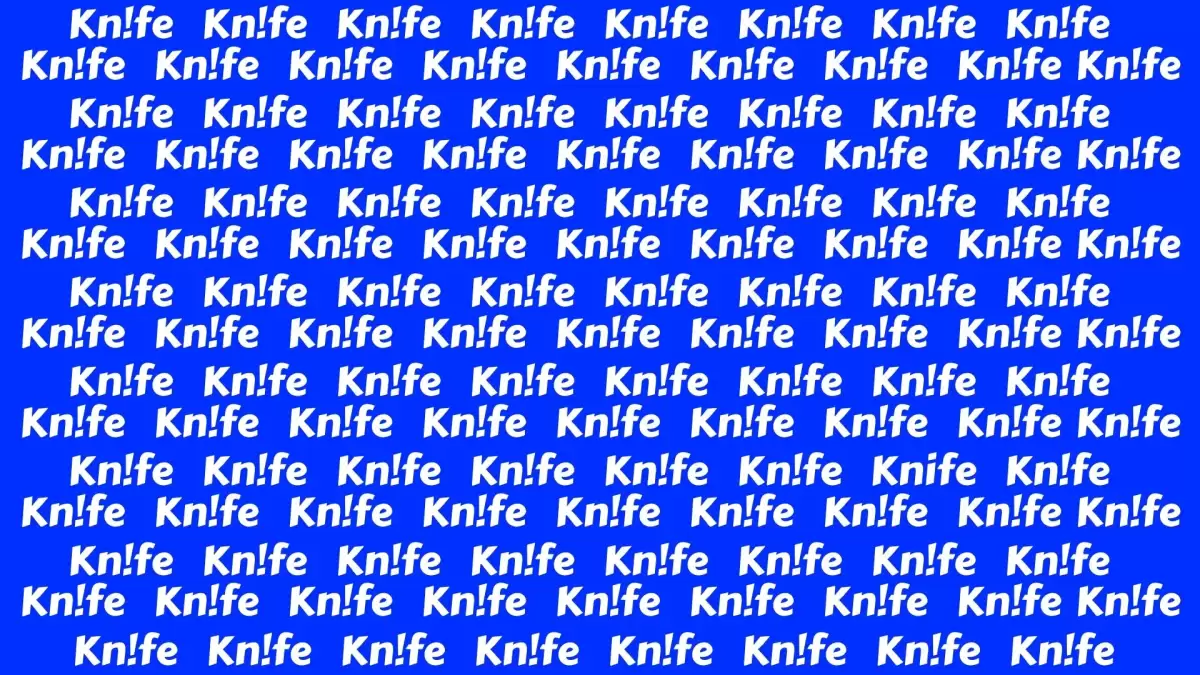 Optical Illusion Visual Test: If you have Sharp Eyes Find the Word Knife in 15 Secs