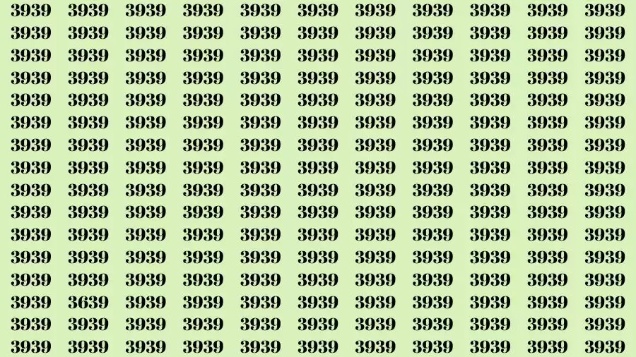 Optical Illusion Brain Challenge: If you have Hawk Eyes Find the Number 3639 in 15 Secs