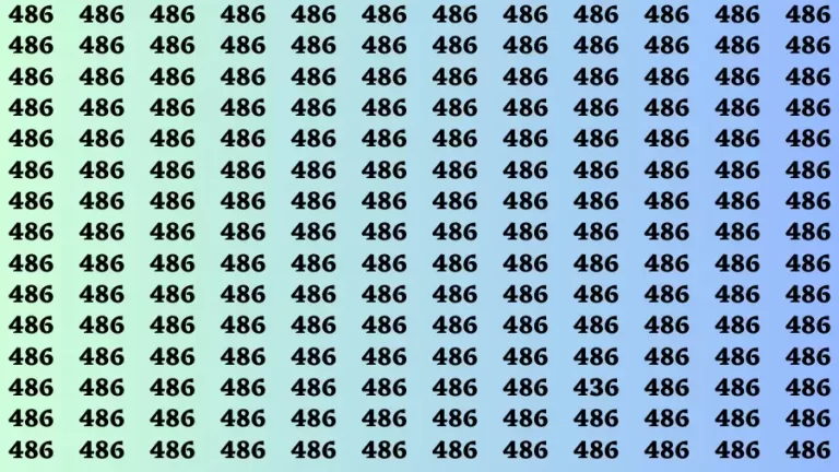 Observation Brain Test: If you have 50/50 Vision Find the Number 436 in 15 Secs