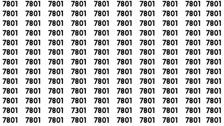 Observation Find it Out: If you have Laser Sharp Eyes Find the number 7301 in 20 Secs