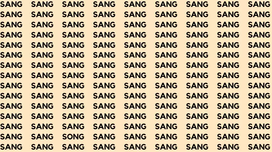 Observation Find it Out: If you have Sharp Eyes Find the Word Song among Sang in 15 Secs