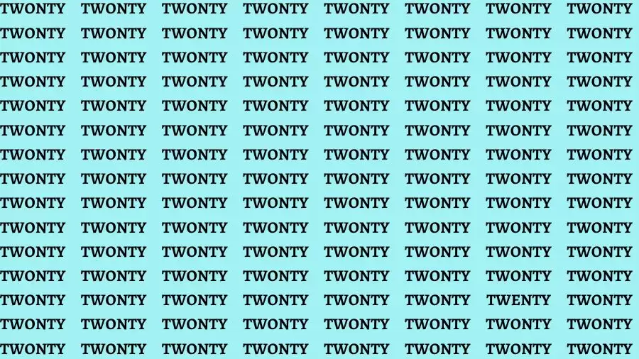 Optical Illusion Brain Test: If you have 50/50 Vision Find the Word Twenty in 15 Secs