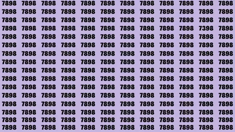 Optical Illusion Brain Test: If you have Eagle Eyes Find the Number 7398 in 15 Secs