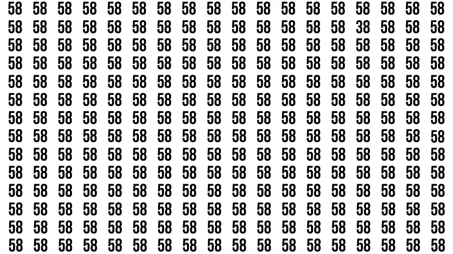 Test Visual Acuity: If you have Eagle Eyes Find the Number 38 in 15 Secs