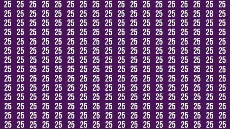 Observation Brain Test: If you have 50/50 Vision Find the Number 28 in 15 Secs