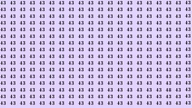 Optical Illusion Brain Test: If you have Sharp Eyes Find the number 48 in 20 Secs