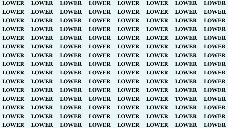 Optical Illusion Brain Challenge: If you have Eagle Eyes Find the word Tower in 15 Secs