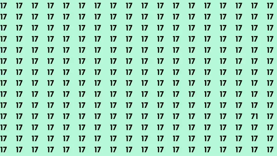 Optical Illusion Brain Challenge: If you have Hawk Eyes Find the Number 71 in 15 Secs