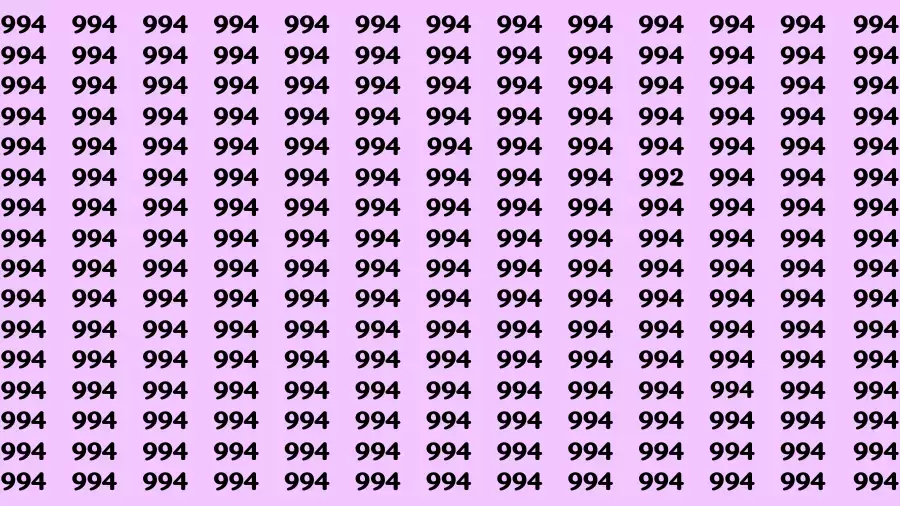 Observation Find it Out: If you have Sharp Eyes Find the number 992 in 20 Secs