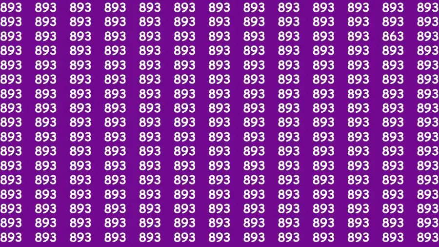 Optical Illusion Brain Test: If you have Eagle Eyes Find the Number 863 in 15 Secs