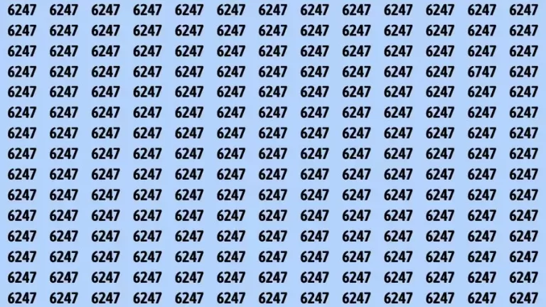 Optical Illusion Brain Challenge: If you have 50/50 Vision Find the number 6747 in 12 Secs