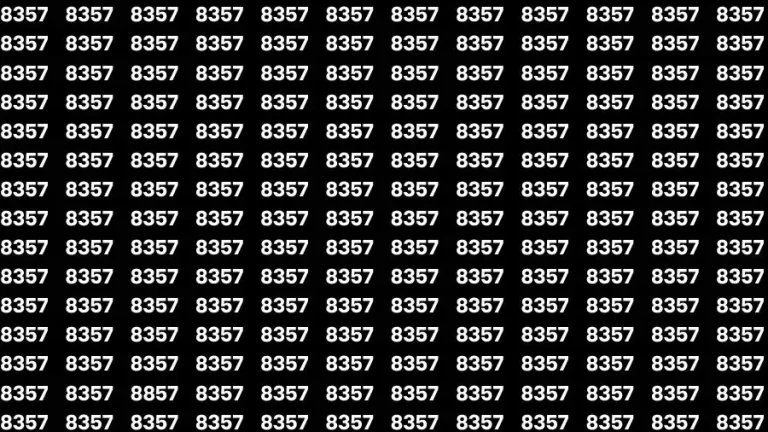 Optical Illusion Brain Test: If you have Sharp Eyes Find the number 8857 in 20 Secs