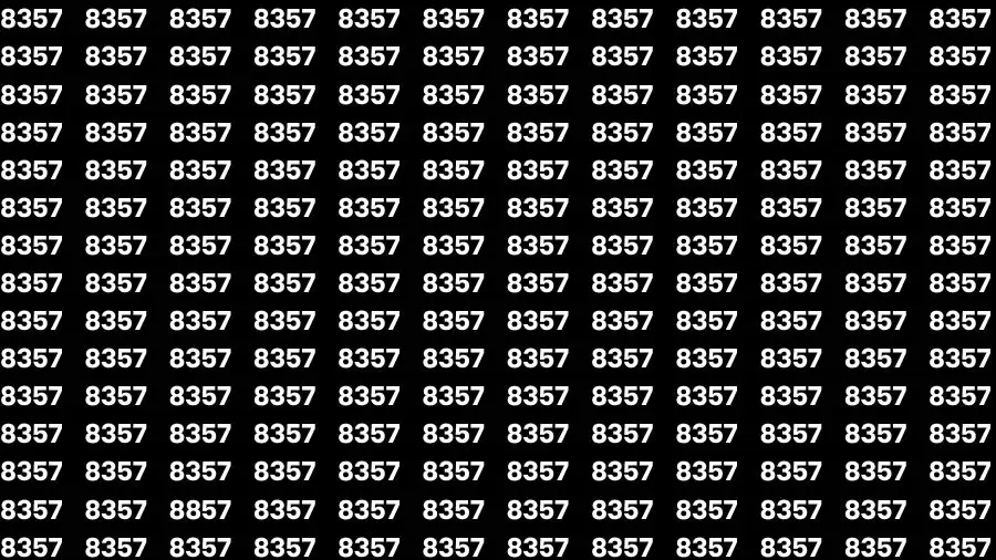 Optical Illusion Brain Test: If you have Sharp Eyes Find the number 8857 in 20 Secs