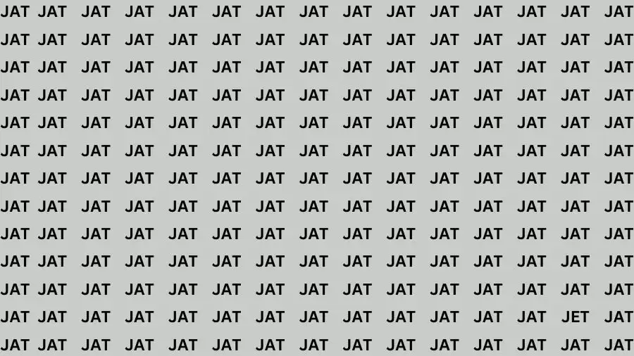 Optical Illusion Brain Test: If you have Sharp Eyes Find the Word Jet in 15 Secs