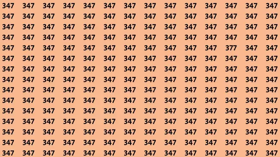 Optical Illusion Brain Test: If you have Eagle Eyes Find the Number 377 in 15 Secs