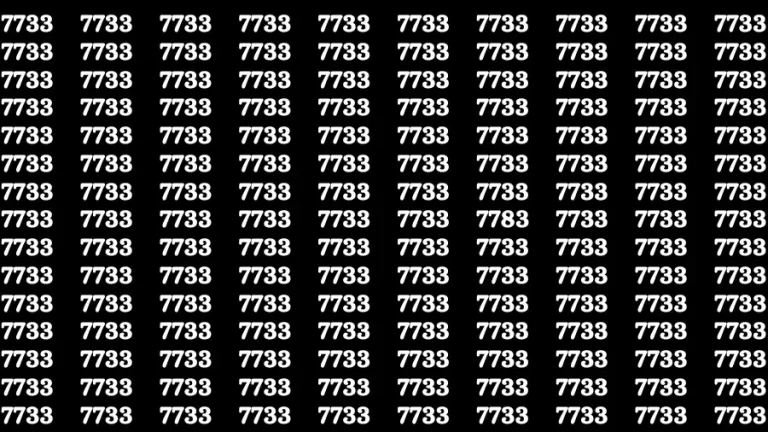 Observation Brain Test: If you have 50/50 Vision Find the Number 7783 in 15 Secs